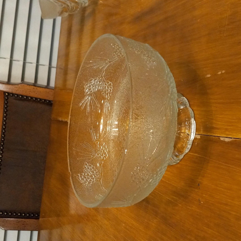 This is a crystal serving bowl